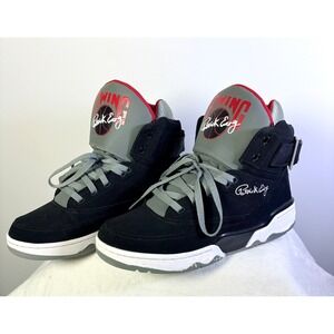 PATRICK EWING Athletics 33 HI Black/Red 1EW90165-005 Mens Sneakers Sz 11. EUC